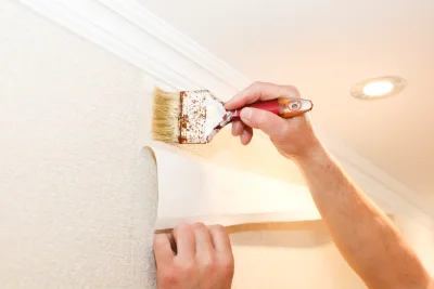 Pose de papier peint à Eyburie — revêtements muraux et toiles de verre